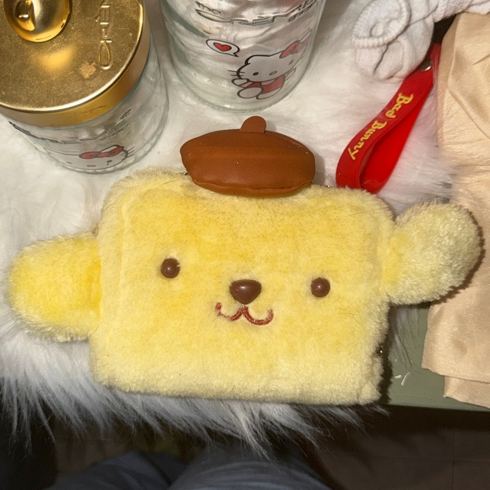 Cute Yellow Plush Pouch
